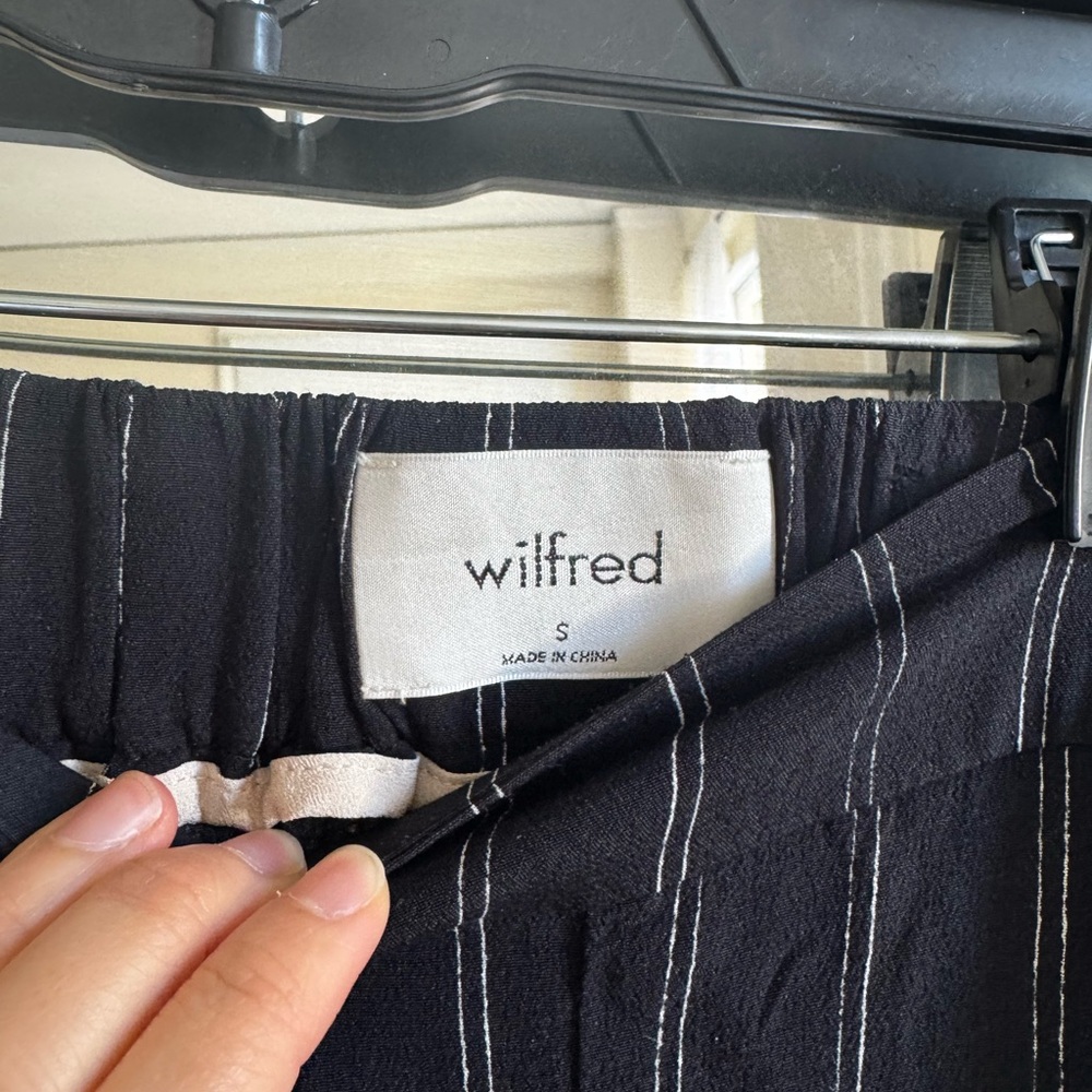 Wilfred Black and White Striped Trousers